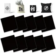 Black Transfer Sheets, 10 Pcs 12"x 12" Solid Plain Color Pre-Printed Sublimation Paper for Heat Press Mug, DIY T- Shirts, Coasters