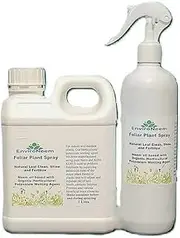 Neem Foliar Plant and Soil Spray, Wipe, Clean, Shine and Feed Your Plants with Horticultural Potassium soap and neem Oil 500 ML Spray and 1 Litre REFIL