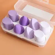 Sweetpourin - Set of 8: Makeup Blender Beauty Sponge with Case Purple - One Size