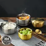 304 STAINLESS STEEL BOWLS RICE BOWLS DOUBLE WALL SOUP SALAD