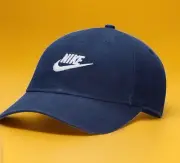 Nike Club Kids Unstructured Futura Wash Cap Adjustable Blue White Hat FB5063010