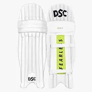 DSC Xlite 35 Cricket Batting Leggaurd | Color: White | Size: Youth Right Hand | for Men & Boys | Material: Leather & PU| Breathable Mesh Bolsters | Enhanced Protection and Comfort