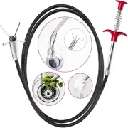 Drain Clog Remover Tool Hair Snake Grabber Flexible Cleaner for Sink Shower