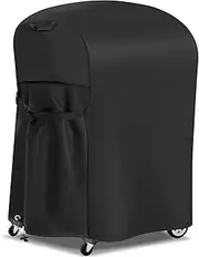 GARPROVM BBQ Cover, 30'' Small Gas Barbecue Cover Waterproof 600D Heavy Duty Oxford Fabric, BBQ Outdoor Gas Grill Cover Windproof & Anti-UV for Weber Brinkmann Char Broil (78x68x111cm)