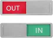 Privacy Sign, 2 Pcs in or Out Signs, Vacant Occupied Sign Slider Door Sign for Home Office Hotles Hospital Restroom