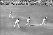 Australia's Don Bradman Punishes A Loose Ball 1930 Old Cricket Photo