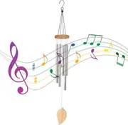 Garden Wind Chimes, Wind Chimes, Outdoor Wind Chimes, 6 Tube Solid Wood Aluminum Wind Chimes, Hanging Wind Chimes Tubes for Garden Home Patio Balcony