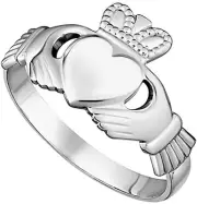 Biddy Murphy Women's Claddagh Maids Ring Made in Ireland Classic Sterling Sil...