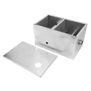 Grease Trap 400x250x230mm Commercial Grease Interceptor Stainless Steel^