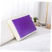 Sleep Memory Foam Pillow for Back Stomach and Side Sleepers, Purple(1 Pack)