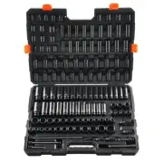 Impact Socket Set 130PC 6Point 3/8 and 1/2 Drive Ratchet Tool Kit