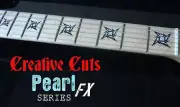 Metallica Ninja Star James Hetfield ESP EX BLACK PEARL Vinyl Inlays 4 ANY GUITAR