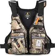 LAPOOH Multi-Pockets Fly Fishing Jacket Vest with Water Bottle Holder for Kayaking Sailing Boating Water Sports
