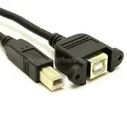 USB 2.0 B to B Female Extension Cable - Panel Mount
