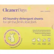 Cleaner Days Laundry Detergent Sheets | 60 pk / Lemon and Eucalyptus