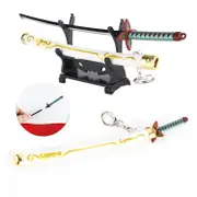 Demon Slayer Shinobu Sword Keychain Mini Nichirin Katana Keyring Fidget Toy 22cm