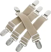 [Toddmomy] Trouser Leg Clip Windproof Clips Adjustable Boots Clips Cable Boot Holder Clip Pants Strap Elastic Trouser Clips Elsatic for Trouser Legs Elastic Clips Black Metal