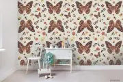 3D Butterfly Flower Pattern Wallpaper Wall Murals Removable Wallpaper 22