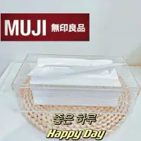 在飛比找蝦皮購物優惠-MUJI 無印良品 ins壓克力面紙盒 下沉式盒蓋 面紙變少