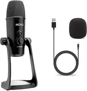 Movo UM700 Computer Condenser USB Gaming Mic with Adjustable Pickup Patterns - Microphone for PC, PS5, Podcasting, Streaming, ASMR