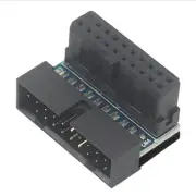 1X(USB 3.0 90 Degree Adapter Black USB 3.0 20Pin Male to Female L Turn5269