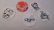 Pre Cut One Inch Bottle Cap Images! Hello Kitty Hello Dodgers Free Shipping!