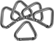 Abaodam 5 Pack Carabiner Mountaineering Clips. Aluminum Keychain Clip Outdoor Kettle Hook Heavy Duty Clips Belt Key Clip Heavy Duty d Clips Outdoor Climbing Hook Black Aluminum Alloy