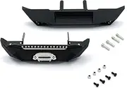 LAPOOH Front Bumper Rear Bumper Sets RC Crawler Bumper Aluminum Alloy Bumper Compatible with 1/10 TRX-4 Trx4 SCX10 90046 90047 RC Car