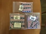 Longaberger All American Bread Brick & 2 pot Basket Liners Stars Stripes NEW