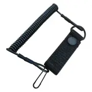Retractable Spring Coil Keychain Elastic Anti-Lost Strap with Carabiner candid