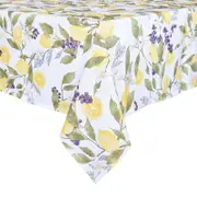 J.Elliot Home Lemon 150x250cm Tablecloth - White Multi