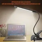 USB Rechargeable Touch Sensor LED Desk Table Lamp Flexible Clip On Book Light