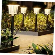 HIGH-POWER 2-in-1 Warm&Cold,3000/12000K 6 Pack Solar Pathway 6-PACK