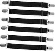 6pcs Lady's Clothing Clips Vintage Pants Clips Boot Straps Buckle Elastic Strong Straps