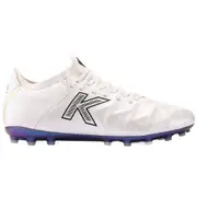 Kelme Mens Legacy Sr Multi Ground Leather Football Soccer Boots (White/Gold)