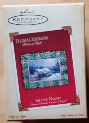 2005 NIB Hallmark Keepsake Ornament Silent Night, Thomas Kinkade