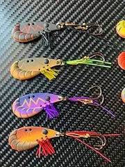Generic 4X Prawn Fishing Vibes Blades Lures 38mm Vibe Bream Lure Bass ZX Yellowbelly