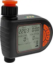 DNAMYJME Sprinkler Timer Programmable Water Timer with Rain Delay/Manual/Automatic Watering System Digital Irrigation Timer Outdoor Water Timer for Garden Hose(1,Grey)