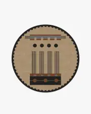 185' Round | Machine Washable Runner Rug | Kid & Pet Friendly | Indoor Rug | Kasi Black & Tan Flatwoven Rug by Architectural Digest | Ruggable