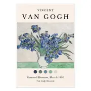 Galrie Van Gogh's Irises in Vase Iconic Post-Impressionist Art Print for Home Decor, Poster Only, A3 30 x 42cm (12 x 16inch)