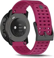 [SeaFicco] 22 mm Bracelet Compatible with Suunto Vertical/Suunto 9 Peak Pro/Suunto 9 Peak/Suunto 5 Peak Watch Strap Silicone Wristbands Sport Replacement Band Fitness Replacement Strap