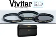 HD Vivitar 3-Pcs UV Polarizer & FLD Filter Set For Nikon D3400 D5600