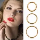 1Pc Hot Hinged Segment Open Piercing Septum Nose Hoop Ear Helix Tragus Lip Ring