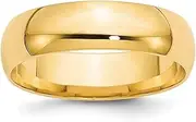 [Diamond2Deal] Men's 14k Yellow Gold 6mm LTW Comfort Fit Wedding Band Size 10.5