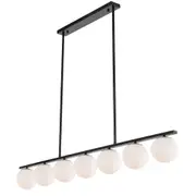 Marsten 7 Light Island Pendant Black & Opal Matt - MARSTEN PE7-BKOM
