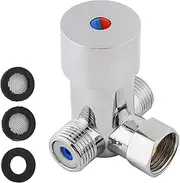 Spacnana Thickened Brass Valve with Hot Cold Water Mixing Control for Automatic Faucet G1/2 Thread with Check Valves to Prevent Backflow