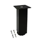 5 X Adoored 40 x 40 x 150mm Black Square Table Leg