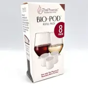 PureWine Phoenix Bio-Pods 8-Pack Refill for Wine Filter - Eco-Friendly