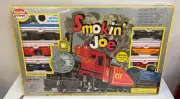 Sealed Model Power Ho Smokin' Joe Lighted Steam Locomotive Santa Fe Train Set