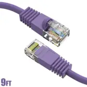 9FT Cat5E RJ45 Ethernet LAN Network UTP Snagless Patch Cable Pure Copper Purple